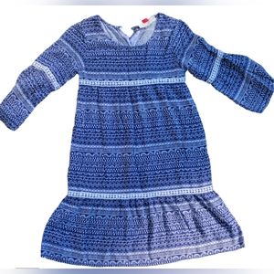 Red Camel girls size M dress blue and white